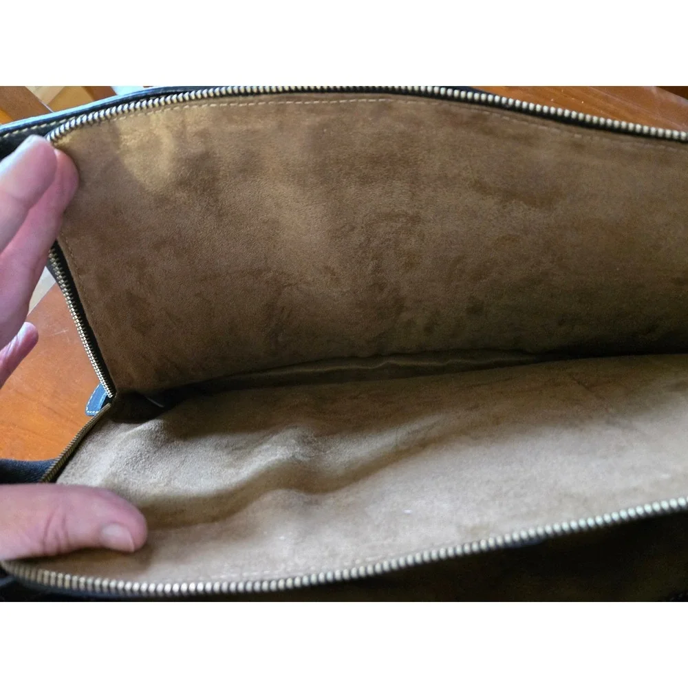 Liz Claiborne NYC Classic Chic NWOT BROWN Leather Crossbody Luxury Work Tote